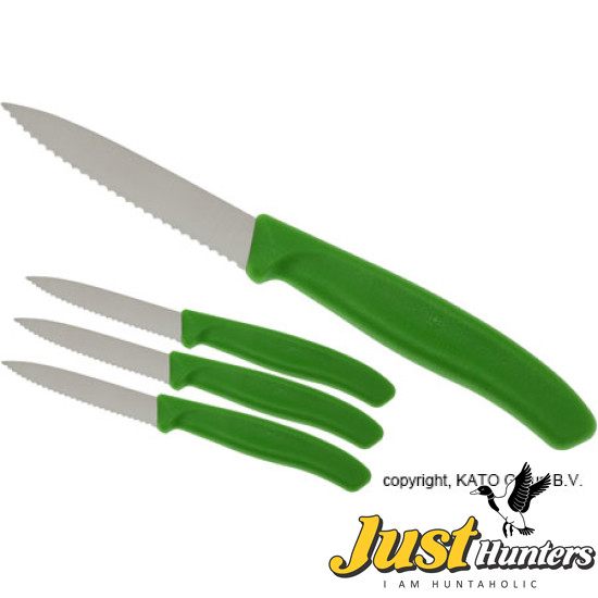 Victorinox Swiss Knife SwissClassic Paring Knife 8 Cm Wavy - Green