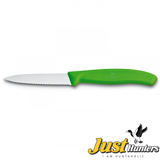 Victorinox Swiss Knife SwissClassic Paring Knife 8 Cm Wavy - Green