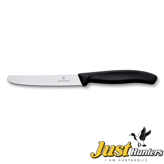 Victorinox Swiss Knife Paring Knife 11 Cm (2 Pcs) Wavy - BLACK