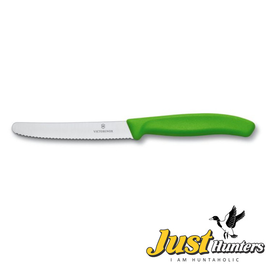 Victorinox Swiss Knife SwissClassic Paring Knife 10 Cm Wavy Edge - GREEN