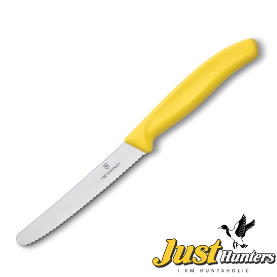 Victorinox Swiss Knife SwissClassic Paring Knife 10 Cm Wavy Edge - YELLOW