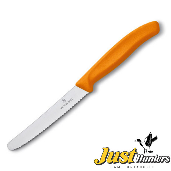 Victorinox Swiss Knife SwissClassic Paring Knife 10 Cm Wavy Edge - Orange