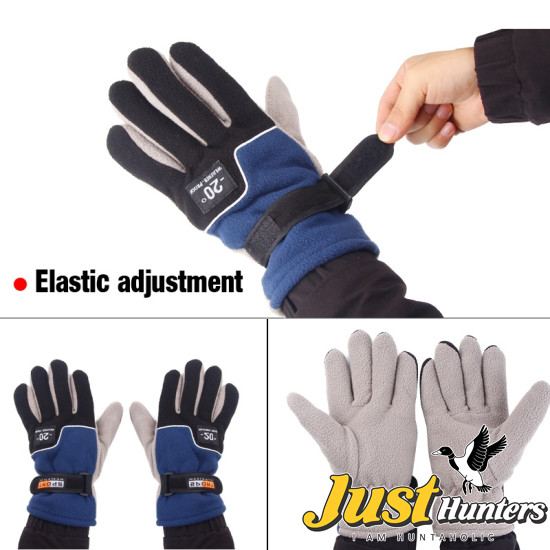 Adjustable Hunting Fishing Gloves Men Full Finger Anti-Slip Winter Warmth Outdoor Sport Windproof Fishing Gloves