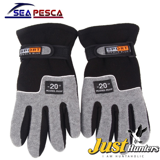 Adjustable Hunting Fishing Gloves Men Full Finger Anti-Slip Winter Warmth Outdoor Sport Windproof Fishing Gloves