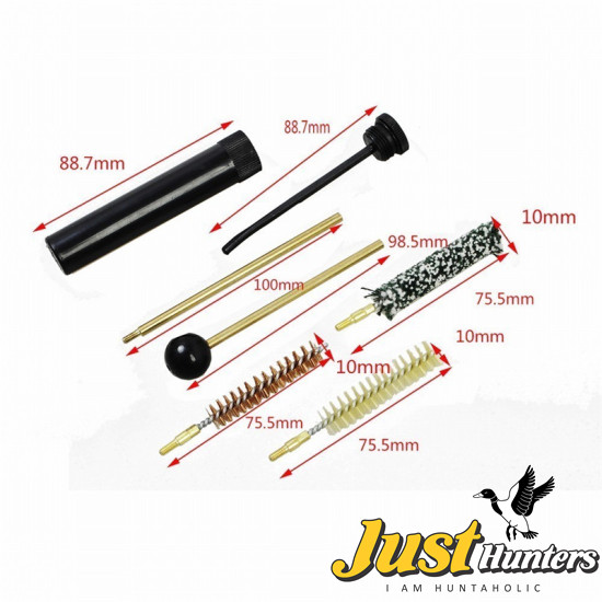 5 in 1 Tactical Box Guns Tube Brush Cleaning Kit Rifle Shortgun Universal Airsoft Pistol Cleaning Brush Cleaner Set with Storage