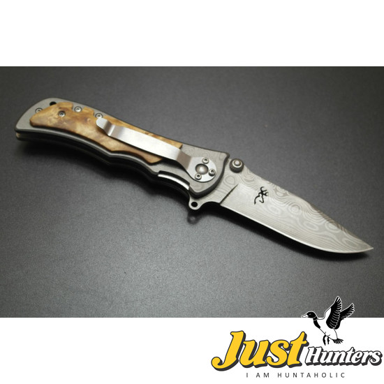 Browning Wood Handle Folding Knife outdoor tool survival camping folding knife hunting