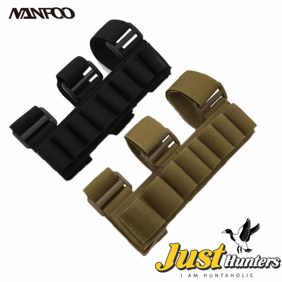 New Outdoor Tactical Ammo Holster Hunting Shooting Forearm Cartridge Holder Detachable Bandolier Bullet Pouch Belts Black Khaki 