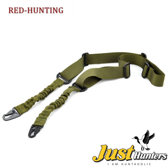 2 Point Rifle Sling with Upgrade Version Metal Hook, Multi-Use Two point Gun Sling for Hunting Shooting