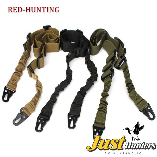 2 Point Rifle Sling with Upgrade Version Metal Hook, Multi-Use Two point Gun Sling for Hunting Shooting