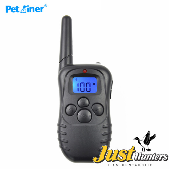 Petrainer 998DR-1BL Rechargeable And Waterproof 300M Remote Vibration Shock Electronic 100Level Dog Electric Collars