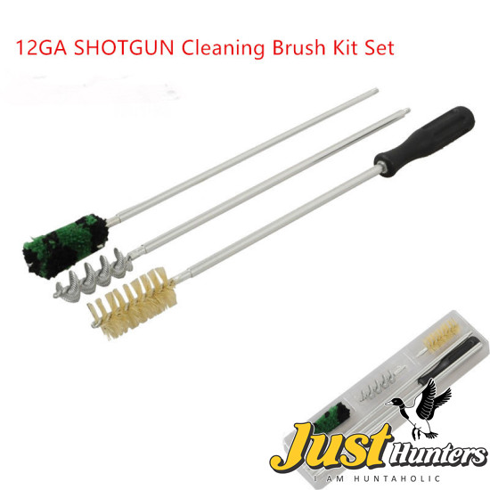 6Pcs/Set Aluminum Rod Brush Cleaning Kit For 12 GA Gauge Gun Hunting Tactical Shotgun Rifle Cleaning Brush Set High Quality