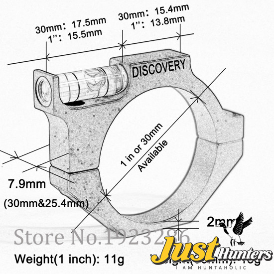 Discovery Optics Rifle Scope Bubble Level For 25.4mm Riflescope Tubes Hunting Accessories