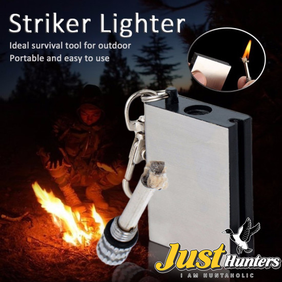 Portable Fire Starter Flint Matches Lighter Metal Outdoor Camping Hiking Instant Survival Tools No Oil