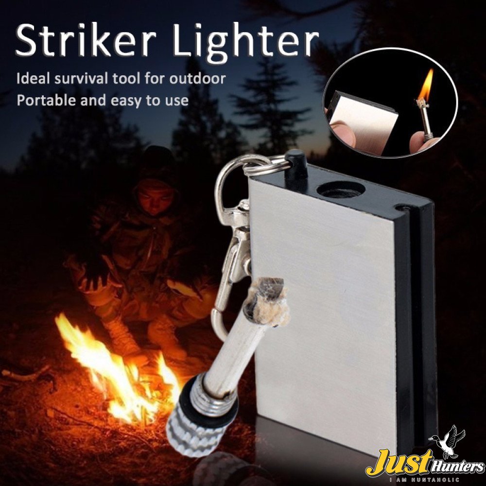 Portable Fire Starter Flint Matches Lighter Metal Outdoor Camping ...