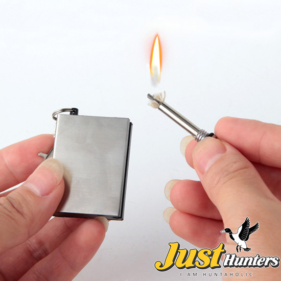 Portable Fire Starter Flint Matches Lighter Metal Outdoor Camping Hiking Instant Survival Tools No Oil
