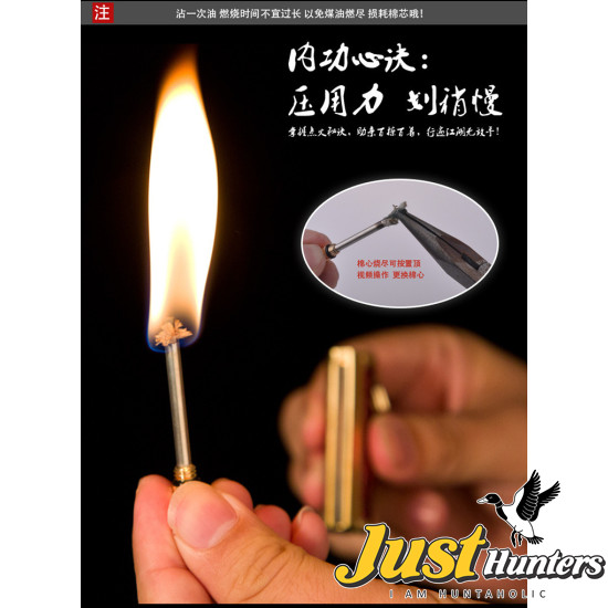 Metal ten thousand matches, kerosene lighter, creative personality waterproof outdoor portable cigarette lighter