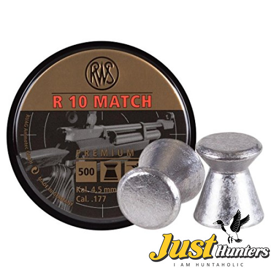 RWS R-10 Match Heavy .177 Cal, 8.2 Grains, Wadcutter, 500ct