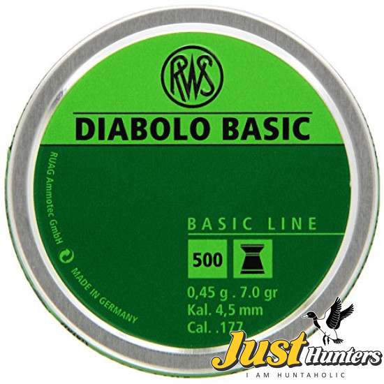 RWS Diablo Basic Line 7.0 Grain Air Gun Pellets- .177 Caliber-500 Count