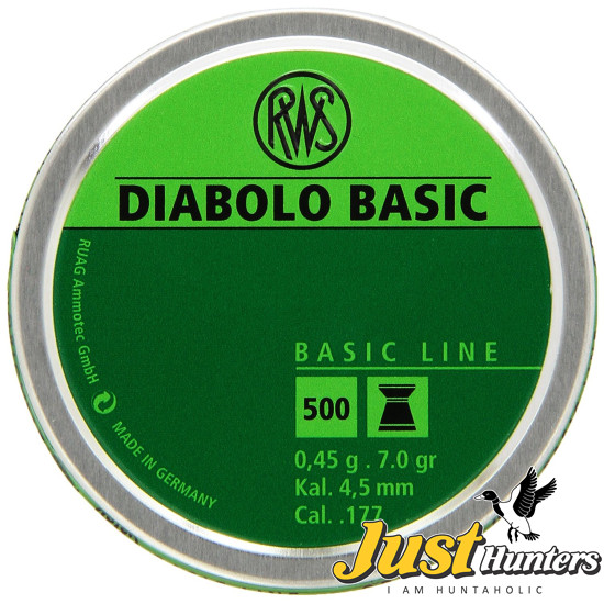 RWS Diablo Basic Line 7.0 Grain Air Gun Pellets- .177 Caliber-500 Count