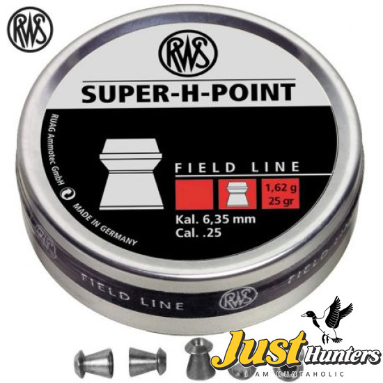 RWS SUPER H POINT Field Line .25 Caliber Pellet 200 Packing