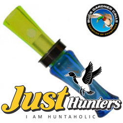Buck Gardner Mallard Magic Double Reed Duck Call-Fluor Green and Blue Buck Gardner Mallard Magic Double Reed Duck Call-Fluor Green and Blue