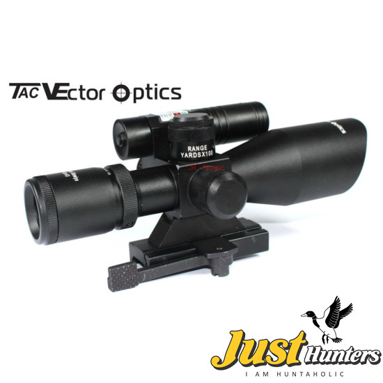 Vector Optics Sideswipe 2.5-10x40 E Compact Green Laser Rifle Scope