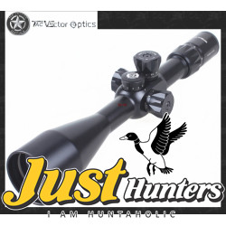Vector Optics Counterpunch 6-25x56 First Focal Plane Tactical Mildot FFP Riflescope / 30mm Monotube with Mount Ring 1/4 MOA