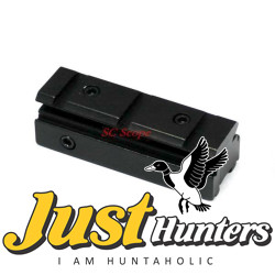Dovetail to Weaver Riser Rail Mount 11/21 Adapter Fit Winchester etc
