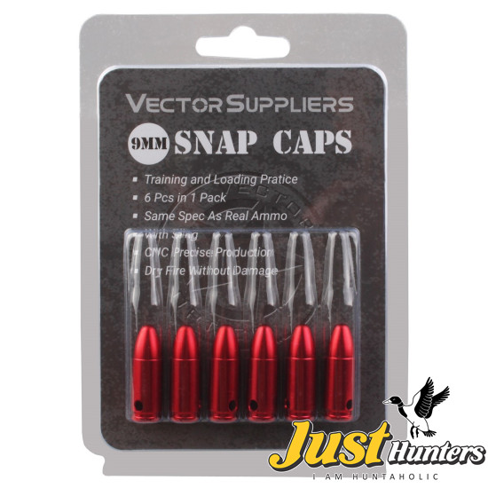 Vector Optics 9mm Precision Dry Fires Snap Caps For Safety Training Patrice Dummy Rounds Aluminum