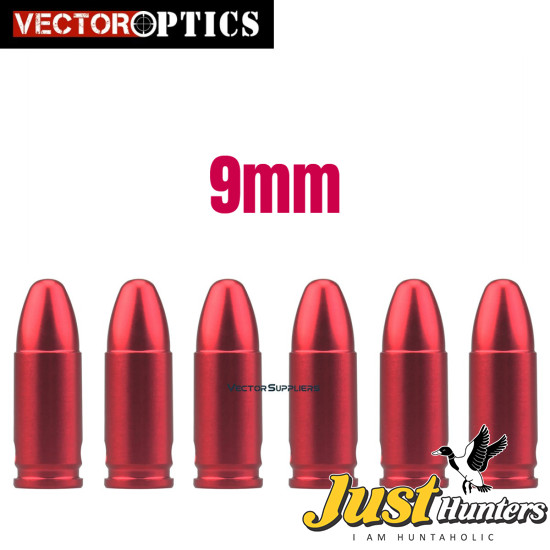 Vector Optics 9mm Precision Dry Fires Snap Caps For Safety Training Patrice Dummy Rounds Aluminum