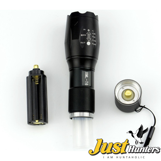 LED Flashlight XML-T6 Tactical flashlight + Q5 Mini Torch Lanterna Zoomable Waterproof Flashlight