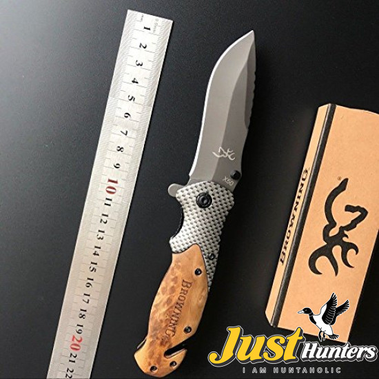 Browning X50 Tactical Wood Folding Hunting Knife