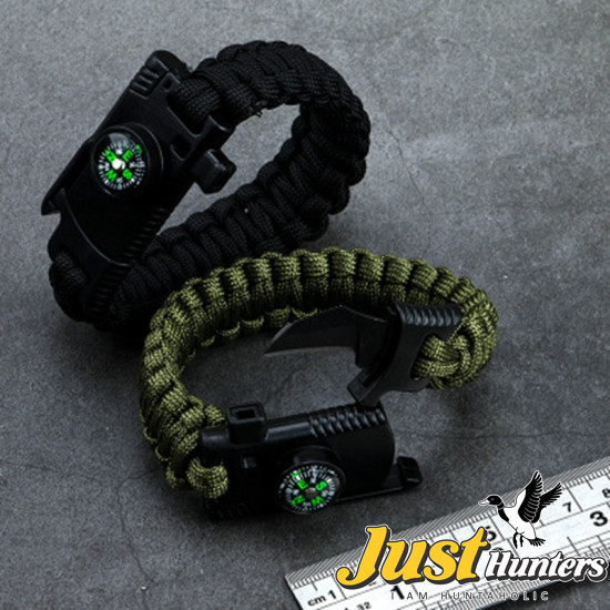 Bracelet Knife Multi Camping Emergency Survival Tools Adventures Rescue Rope Compass