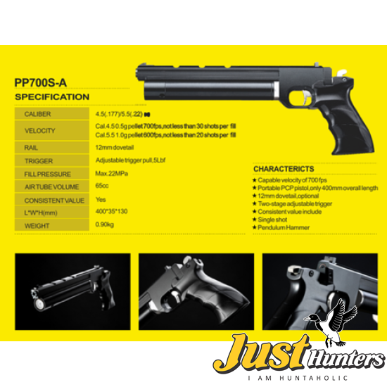 Artemis PP700 SA PCP Pistol