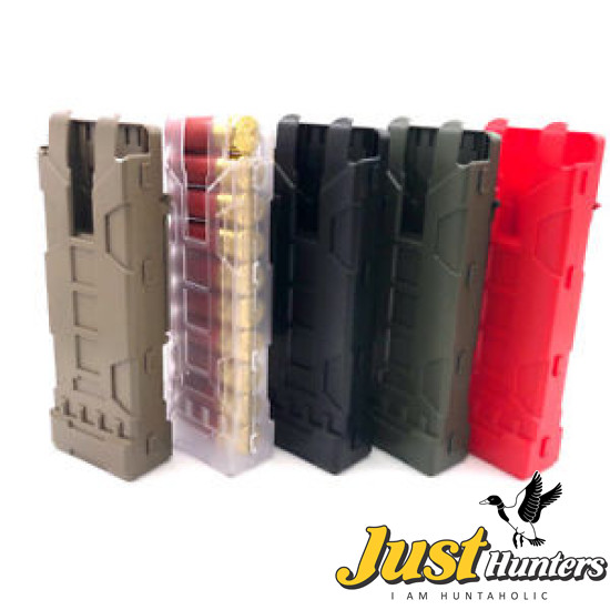 Quick Access Shotgun Shell Magazine Carrier ABS Plastic Case 10 Rounds for 12G