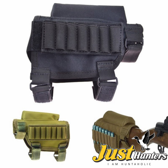 Tactical Removable Covers Adjustable Gun Holster Bullet Stock Rifle Cheek Rest Pouch with Bullet Holders Bags