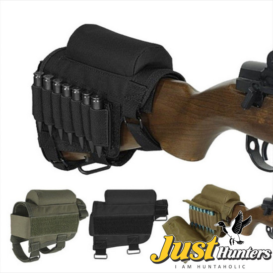 Tactical Removable Covers Adjustable Gun Holster Bullet Stock Rifle Cheek Rest Pouch with Bullet Holders Bags