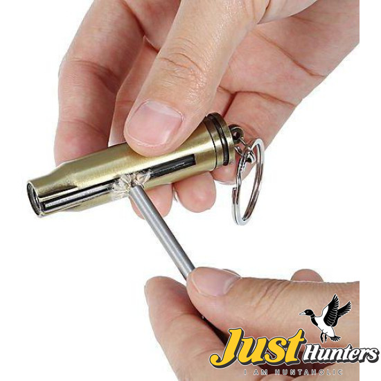 Bullet Shape Fire Starter Lighter - Camping Survival Gear Key Ring