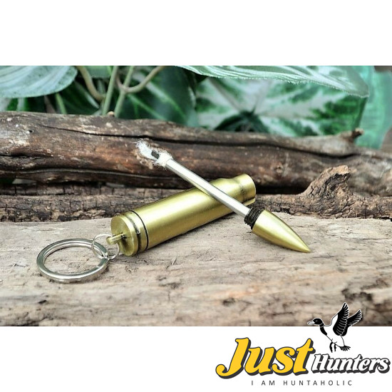 Bullet Shape Fire Starter Lighter - Camping Survival Gear Key Ring