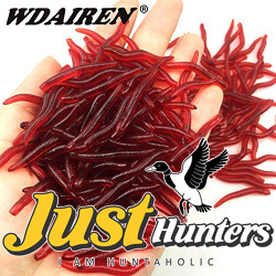 20 Pcs Soft Lure Fishing Simulation Earthworm Red Worms Artificial Fishing Lure Tackle Lifelike Fishy Smell Lures