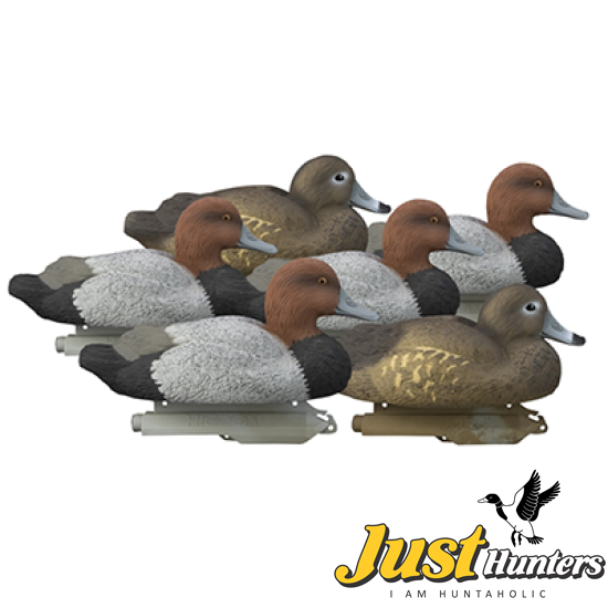 Higdon Foam Filled Red Head Duck Decoys 6 Pc