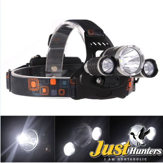 3X C-XM-L T6 4 Mode LED Headlamp 5000 Lumens