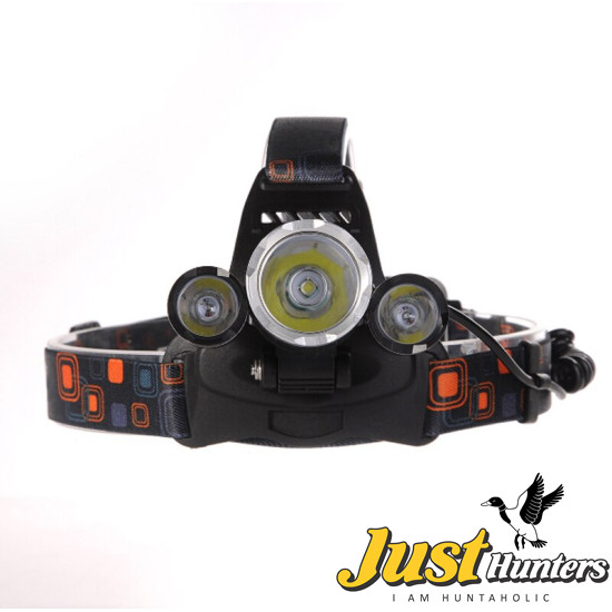 3X C-XM-L T6 4 Mode LED Headlamp 5000 Lumens