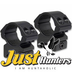Hawke Optics 1" 2-Piece Medium Match Mount Weaver Rail Black Scope Rings #22113