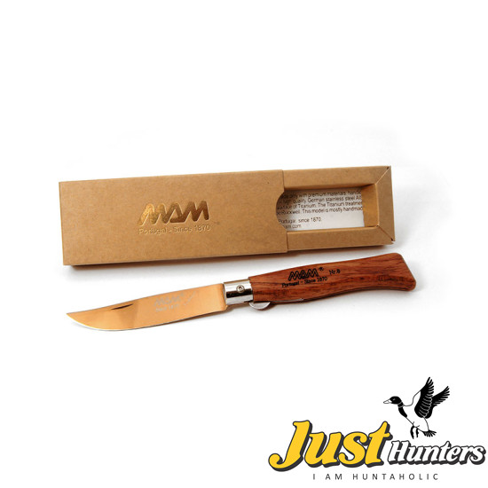 MAM HUNTING POCKET KNIFE WITH BRONZE TITANIUM BLADE