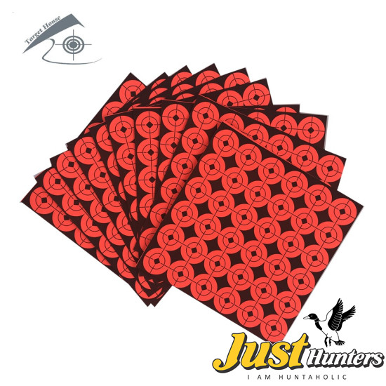 Neon Red Target Stickers Bullseye Stickers for Shooting