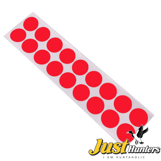 Shooting Target Stickers Red in 2cm Diameter