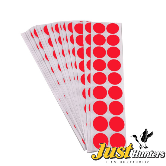 Shooting Target Stickers Red in 2cm Diameter