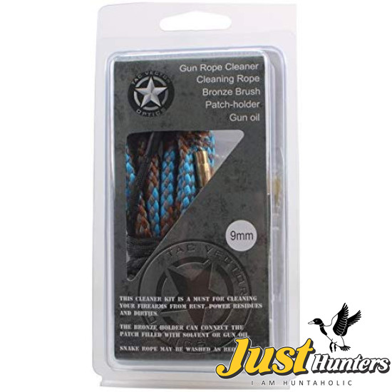 Vector Optics 9mm Bore Snake Rope Cleaning Kit with Bronze Brush