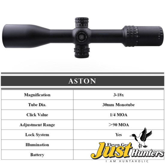 Vector Optics Riflescope Aston 3-18x44 SF HD Glass 